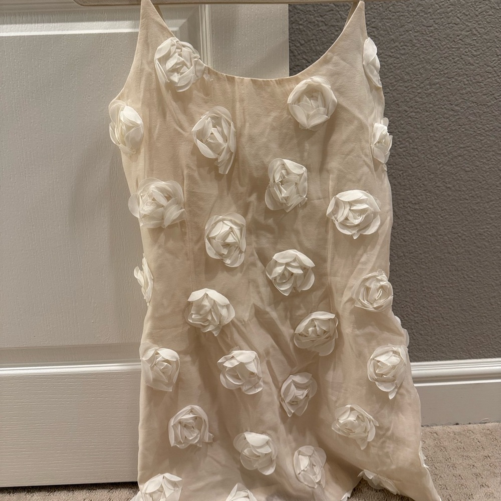 Cream Floral Dress